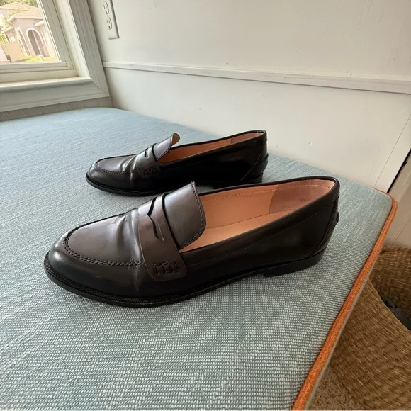 J Crew Classic Tab Black Spazzolato Leather Loafer - Picture 4 of 10